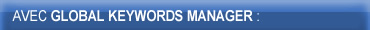 Avec Global Keywords Manager